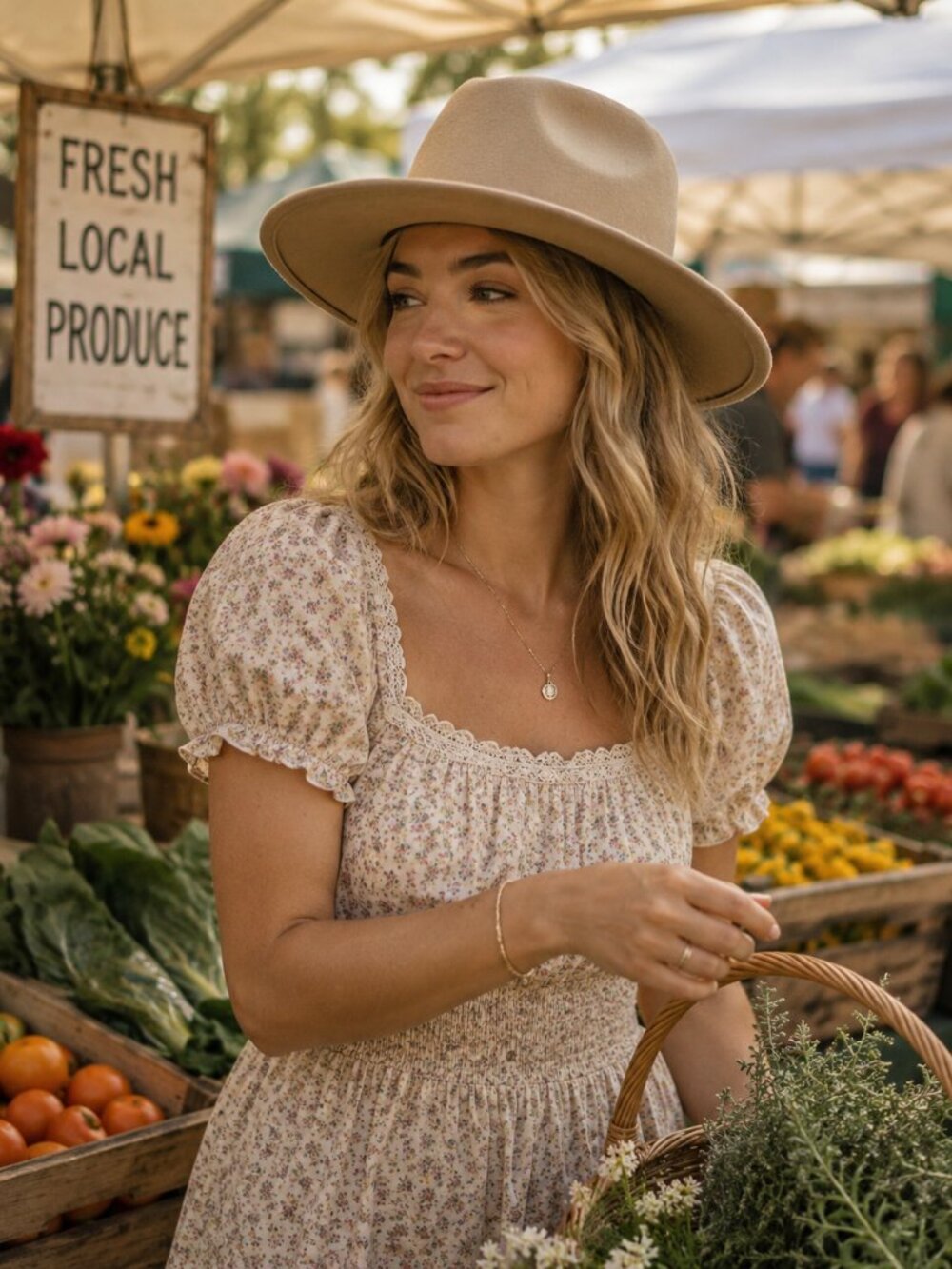 Styliné Beige Wide Brim Fedora Rancher Hat NWT Boho Western Festival